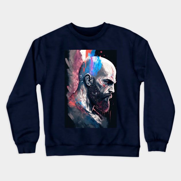 Kratos - God of War Artwork Crewneck Sweatshirt by Allifreyr@gmail.com